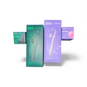 2- Sonic Lite Electric Toothbrushes - Elphaba & Glinda w/ Toppers (NEW)